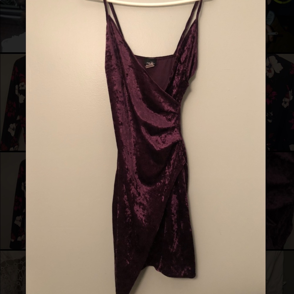 Purple Velvet cock tail dress
